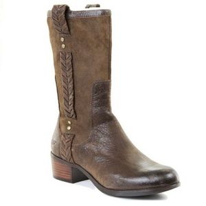 UGG Jaspan Brown Leather Riding Boots